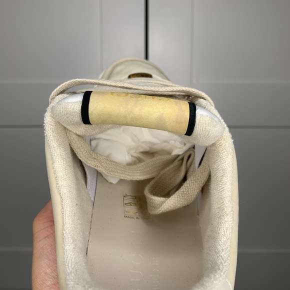 Gucci Screener Suede Low-Top Beige Sneakers - Picture 9 of 12